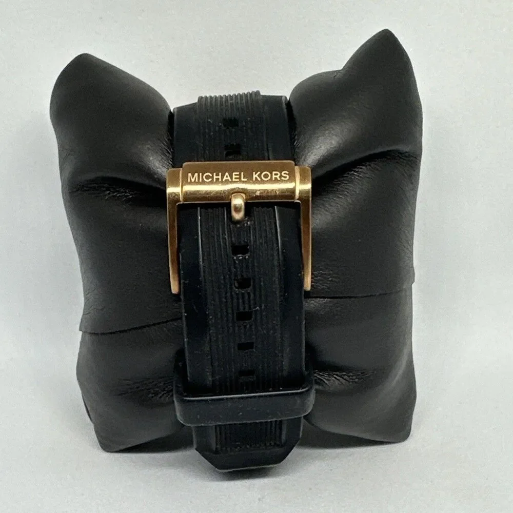 Michael Kors MK8184 Men's Black Silicone Strap Analog Dial Quartz Watch HME646